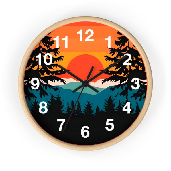 Sunset Mountain Wall Clock – Nature-Inspired Home Decor - Image 4