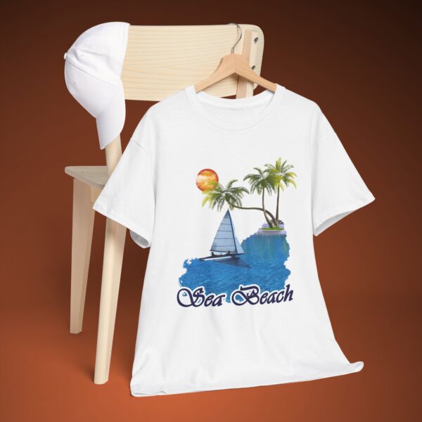 Sea Beach Unisex Heavy Cotton Tee | Ocean Vibes T-Shirt for Summer Adventures
