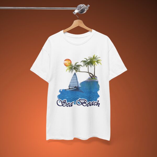 Sea Beach Unisex Heavy Cotton Tee | Ocean Vibes T-Shirt for Summer Adventures - Image 6