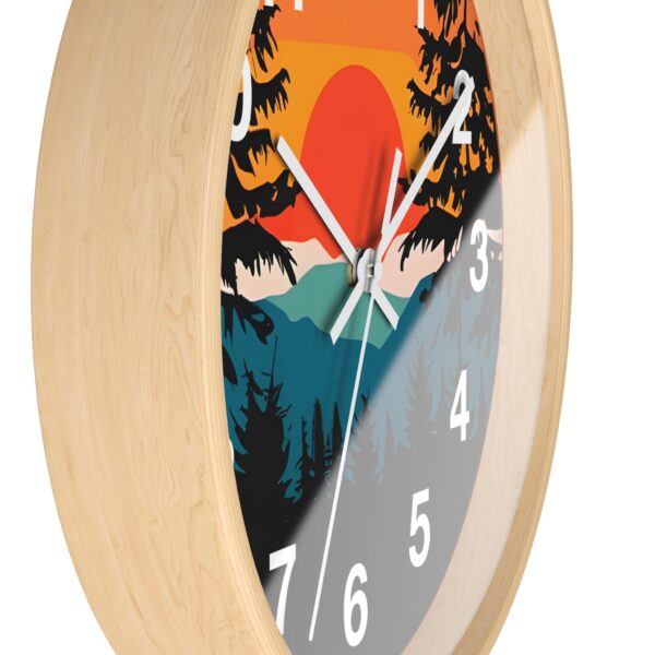 Sunset Mountain Wall Clock – Nature-Inspired Home Decor - Image 3
