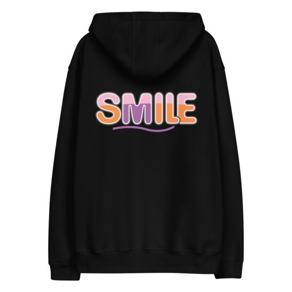 Premium eco hoodie, Playful Style Smile Hoodie - Image 4