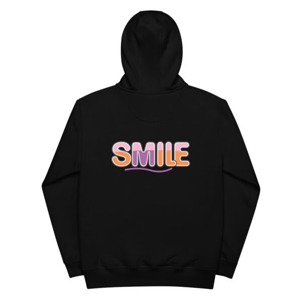 Premium eco hoodie, Playful Style Smile Hoodie - Image 5