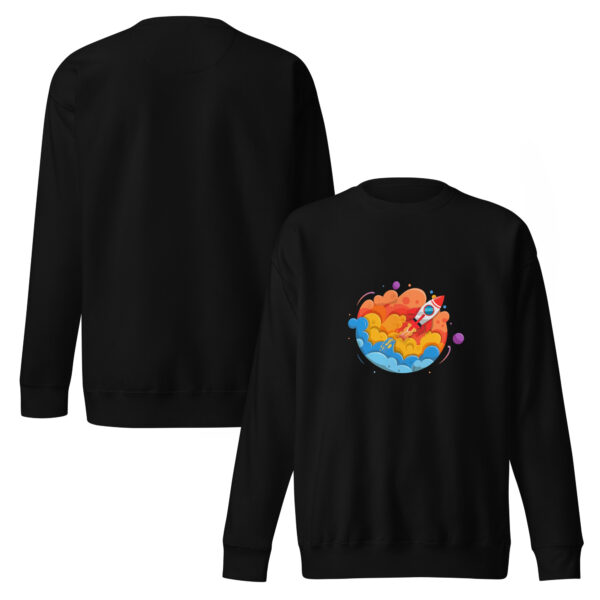 Unisex Premium Sweatshirt, with playful graphic on front - Image 3