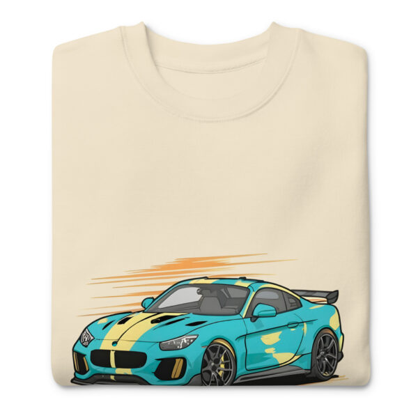 Unisex Premium Sweatshirt with car graphic on front - Image 8