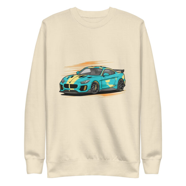 Unisex Premium Sweatshirt with car graphic on front - Image 9