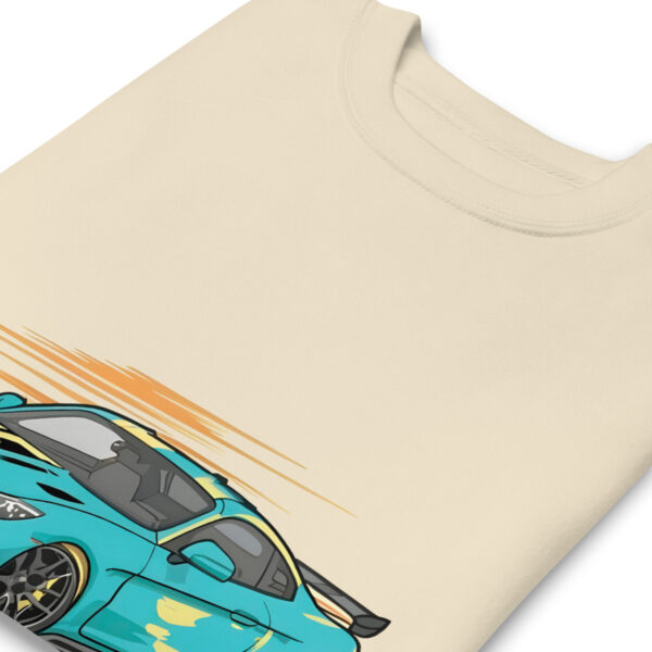 Unisex Premium Sweatshirt with car graphic on front - Image 7