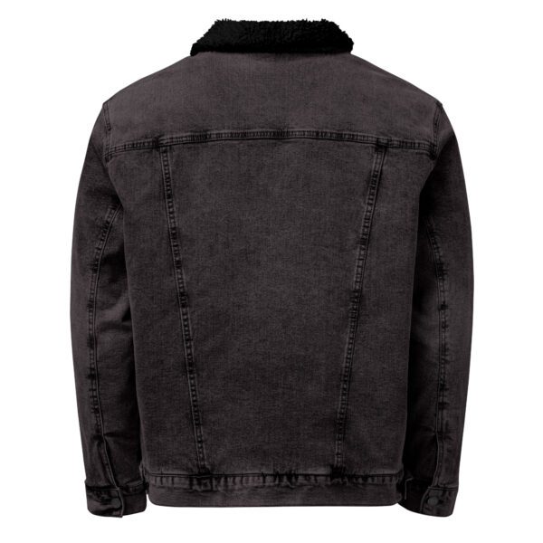 Unisex denim sherpa jacket, Black Jacket - Image 3