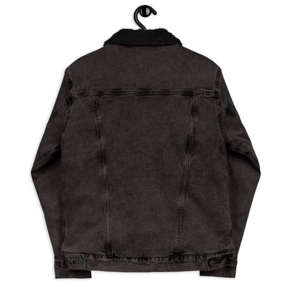 Unisex denim sherpa jacket, Black Jacket - Image 5
