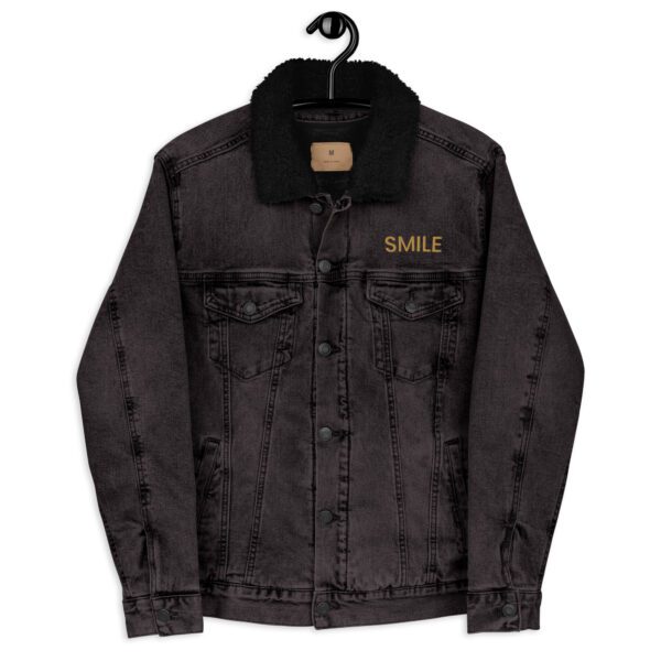 Unisex denim sherpa jacket, Black Jacket