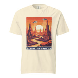 vintage alien planet graphic unisex t shirt